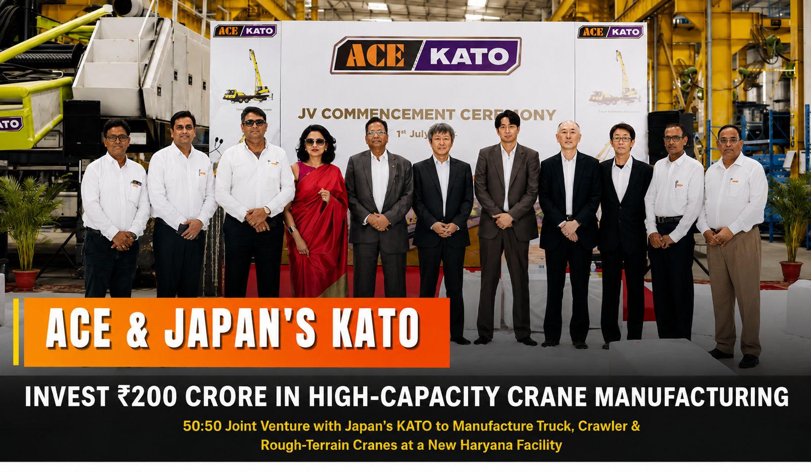 ACE-KATO ₹200 Crore Joint Venture to Manufacture High-Capacity Cranes in India