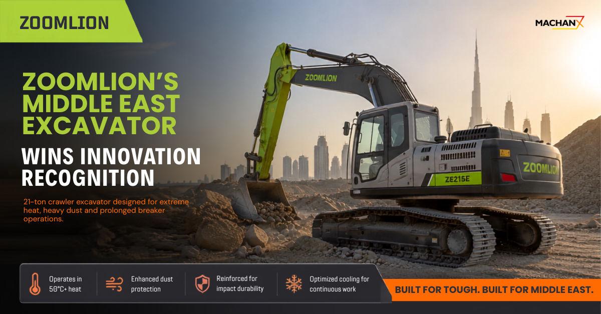 Zoomlion's Middle East Excavator Wins Innovation Recognition for Customer-Focused Engineering