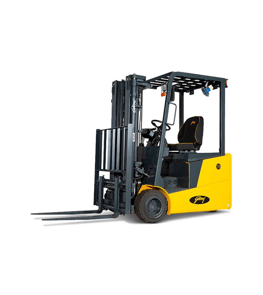 Godrej BRAVO 3 Wheel Electric Forklift 1.8 tonne - Image 1