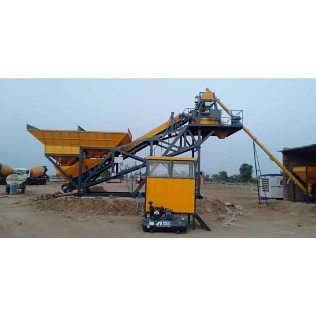 Shriram STP 20 Mobile Concrete Batching Plant With Turbo Pan Mixer