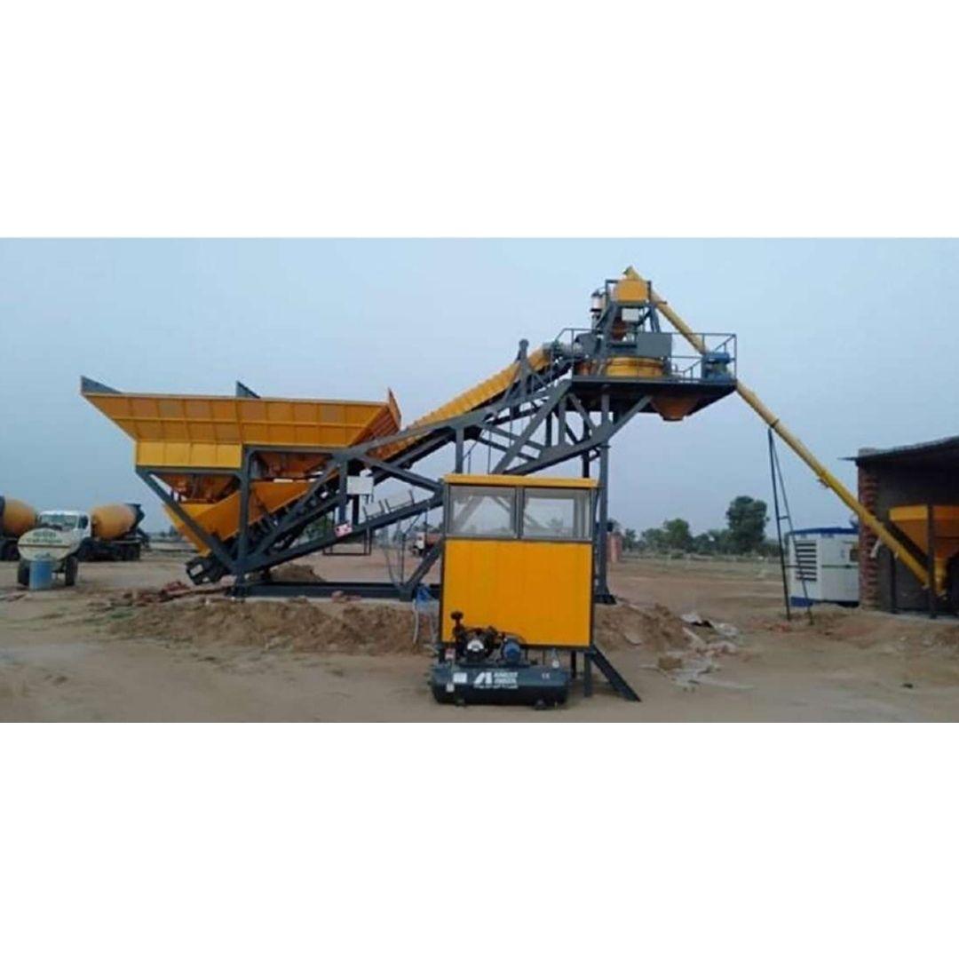 Shriram TBP 15 Mobile Concrete Batching Plant With Turbo Pan Mixer