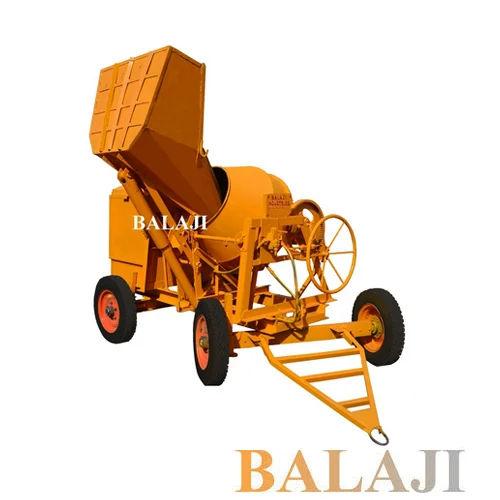 Concrete Mixer with Hydraulic Hopper 750L | Semi-Automatic Diesel Mixer | Heavy Duty MS | Balaji
