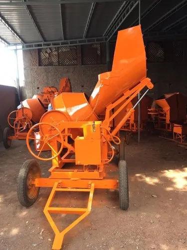 Hydraulic Concrete Mixer Machine 10 Cu Ft – Diesel Automatic Tilting Drum Mixer with Hydraulic Hoppe 2