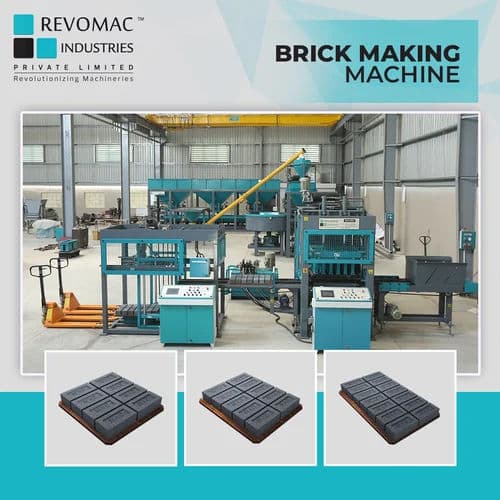 Auto Brick Making Machine 9.7 x 5.5 x 3.6 m – Automatic | 40–45 KN Excitation Force