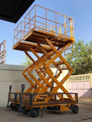 2 Ton Battery Operated Scissor Lift 10 Feet | Electric Motor Industrial Scissor Lift