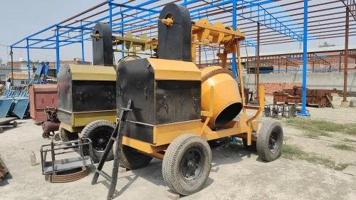 Crompton 500L Reverse Drum Cement Mixer Diesel Portable 480L Output Semi-Automatic 1