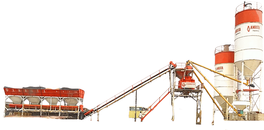 AMRUTA AST 45 Ready Mix Concrete Plant 30–60 m³/hr | Twin Shaft Mixer | PLC Automatic 2