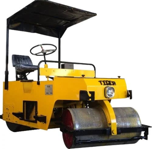 800mm Double Drum Electric Road Roller 1.5 Ton | 3 Phase Motor | Made in India
