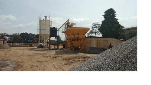 AMAVI Mobile Concrete Batching Plant 30 m³/hr | Wheel Mounted | Automatic Pan Mixer