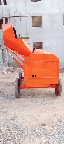 Hydraulic Concrete Mixer Machine 10 Cu Ft – Diesel Automatic Tilting Drum Mixer with Hydraulic Hoppe