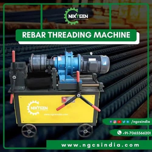 NEXTGEN 40mm Rebar Threading Machine – Semi-Automatic, 40–62 r/min, 3mm Pitch