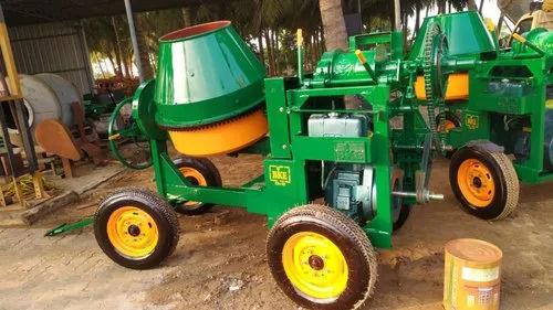 Kirloskar 7/5MX Diesel Cement Mixer Machine 560L Tilting Drum Semi-Automatic