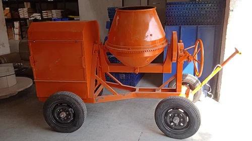 Concrete Mixer Diesel Engine 5 HP Half Bag | Automatic Tilting Drum Machine