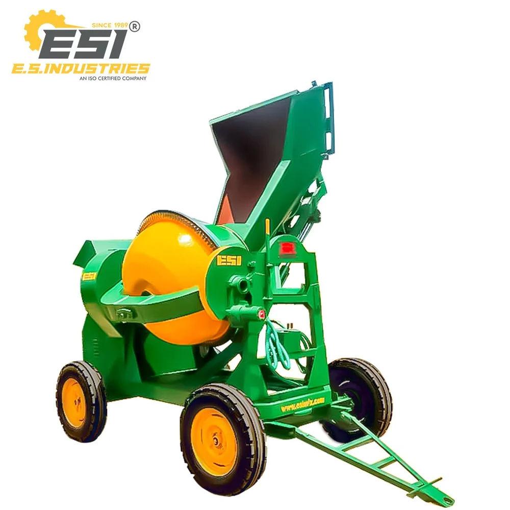 ESI HPM107 Hopper Type Concrete Mixer Machine 550L Semi-Automatic MS Construction Mixer