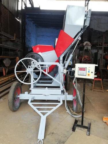 Semi Automatic Cement Concrete Mixer 3/4 Bag – 8HP Electric Mixer with Mechanical Hopper