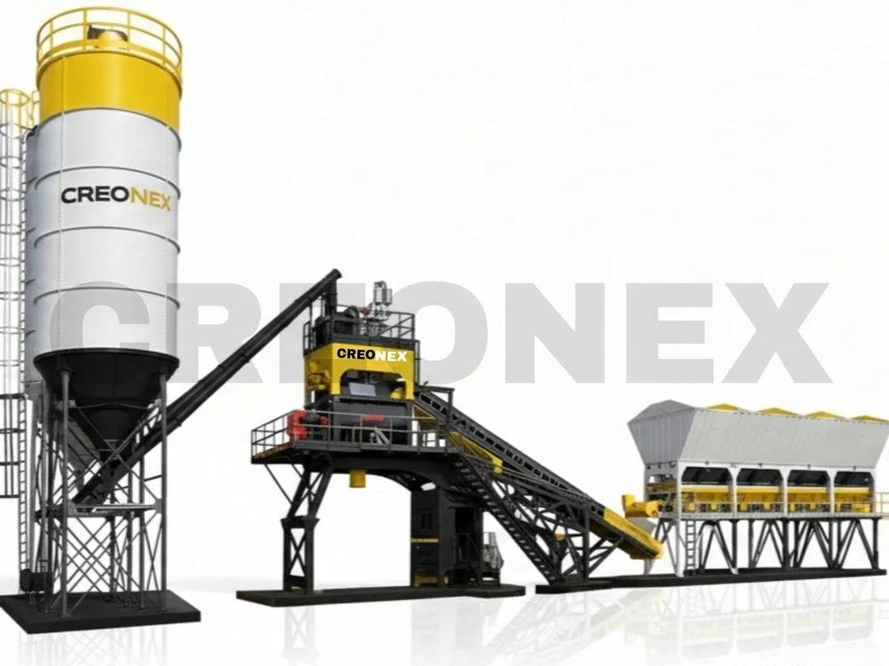 Creonex Ready Mix Concrete Batching Plant 20 m³/hr | Planetary Mixer | Fully Automatic
