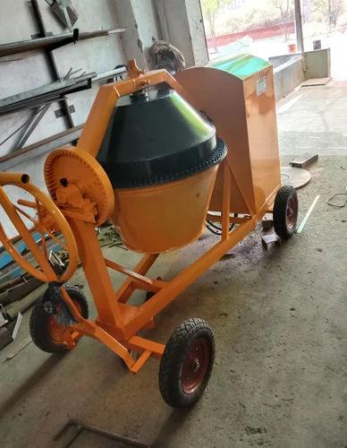 Cement Concrete Mixer 250 Ltr Tilting Drum 2 HP Electric Motor Manual Heavy Duty Mixer