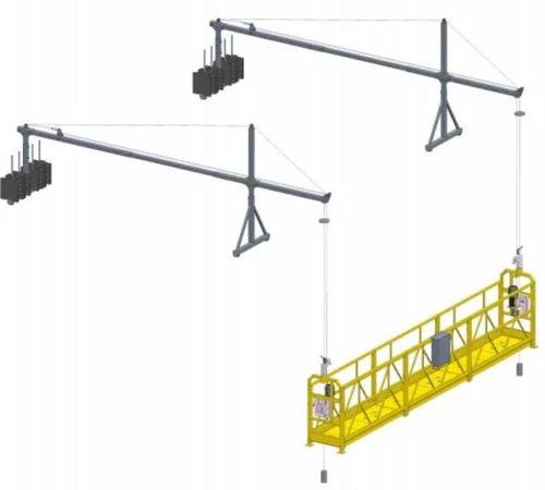 800 Kg Rated Load Wire Rope Suspended Platform with Double Mast