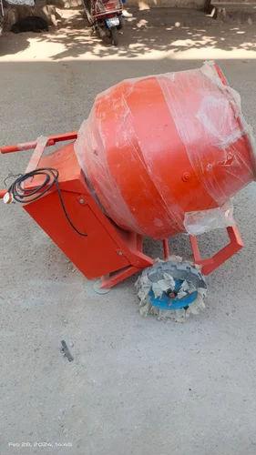 Portable Electric Cement Mixer 20 m³/hr – Semi-Automatic Tilting Drum Concrete Mixer (Indian Make)
