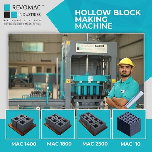 Automatic Block Making Machine | 1500–2500 Bricks Per Day Capacity