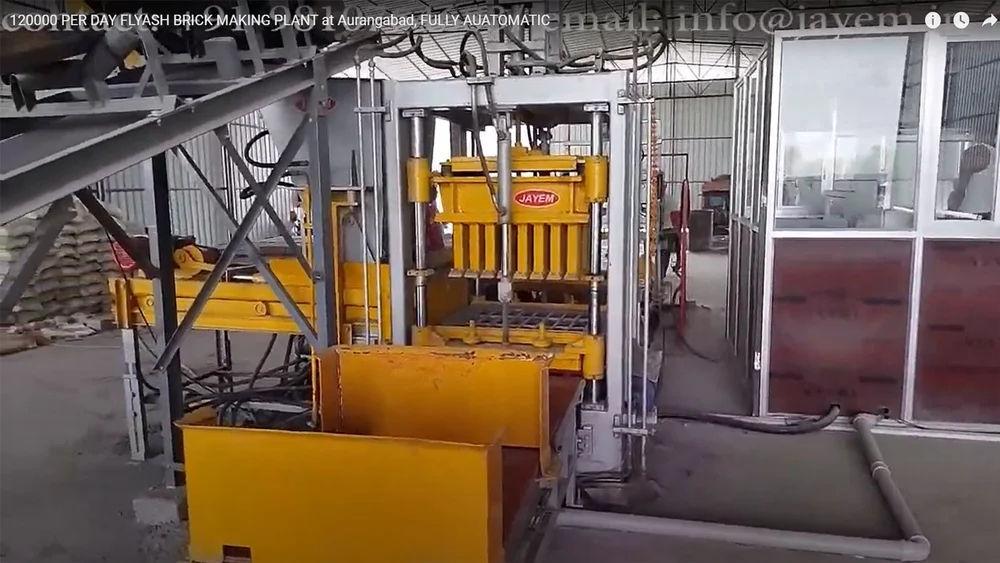 Jayem 5500 Per Hour Automatic Vibro Hydraulic Press Machine – 200 Ton | 17 HP | Fly Ash Bricks 4