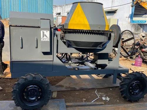 KAME Concrete Mixer 500L | Diesel Tilting Drum Mixer | Semi-Automatic Concrete Mixer India