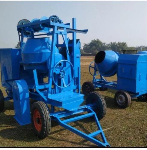 Concrete Mixer Machine with Lift 1000L Drum | Diesel Automatic Tilting Mixer 20 m³/hr