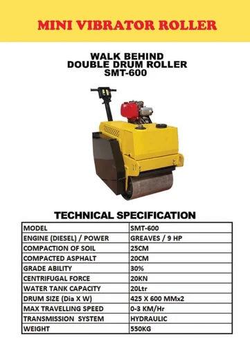 ConCat Walk Behind Vibratory Roller 5 HP – Greaves Engine Soil Compactor Price in India