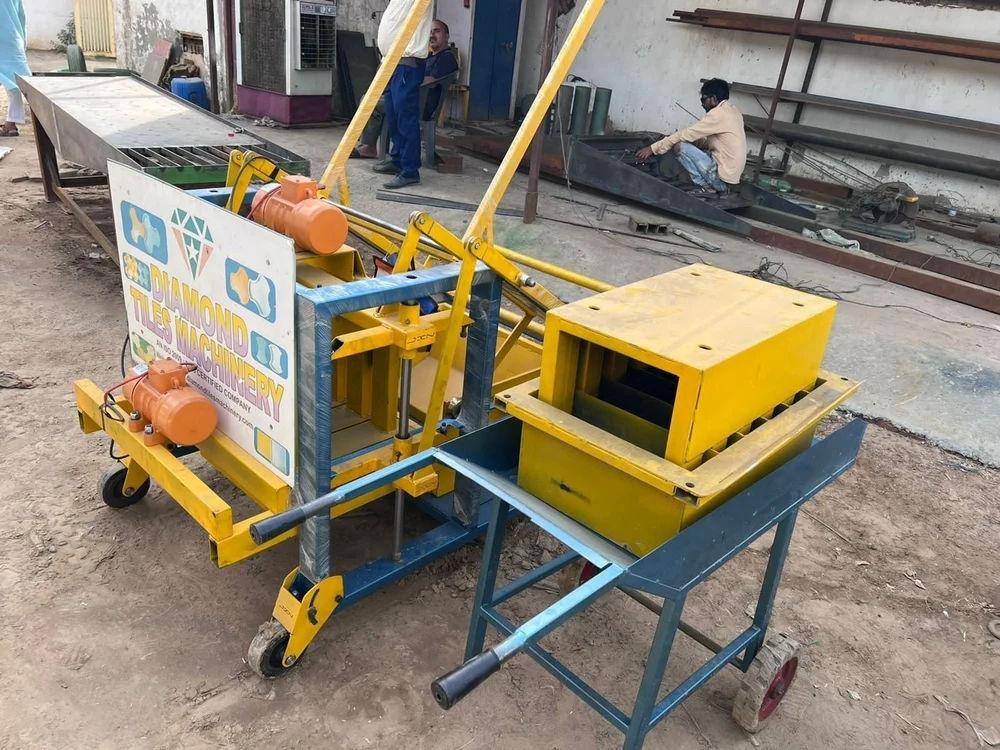 Diamond Tiles Automatic Concrete Brick Making Machine | Solid Brick | Made in India