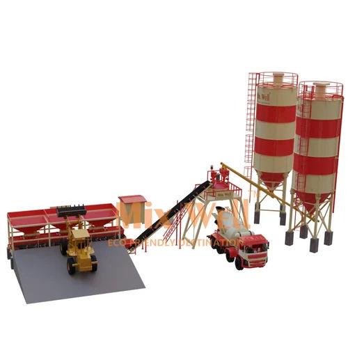 MIXWELL 45 Concrete Batching Plant 30 m³/hr | PLC Automatic | Mild Steel Construction 2