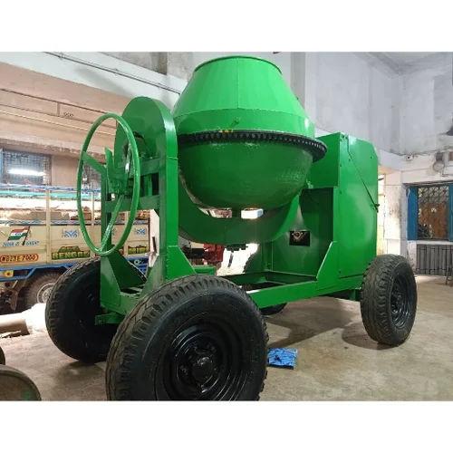 Globe 10/7 Concrete Mixer Machine Without Hopper | 140 CFT/Hr | 5 HP | Cast Iron Drum