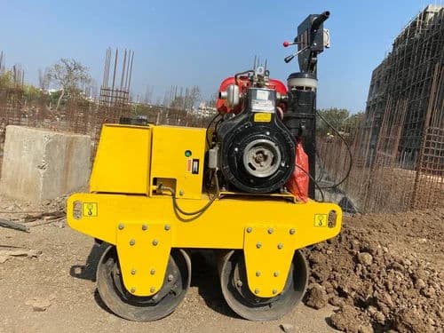 SMT600 Double Drum Walk Behind Roller – 600mm Drum, 10 HP, 240V 5