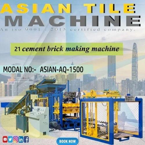 ASIAN-AQ-002 Cement Brick Making Machine – Hydraulic Automatic, 800–1000 Bricks