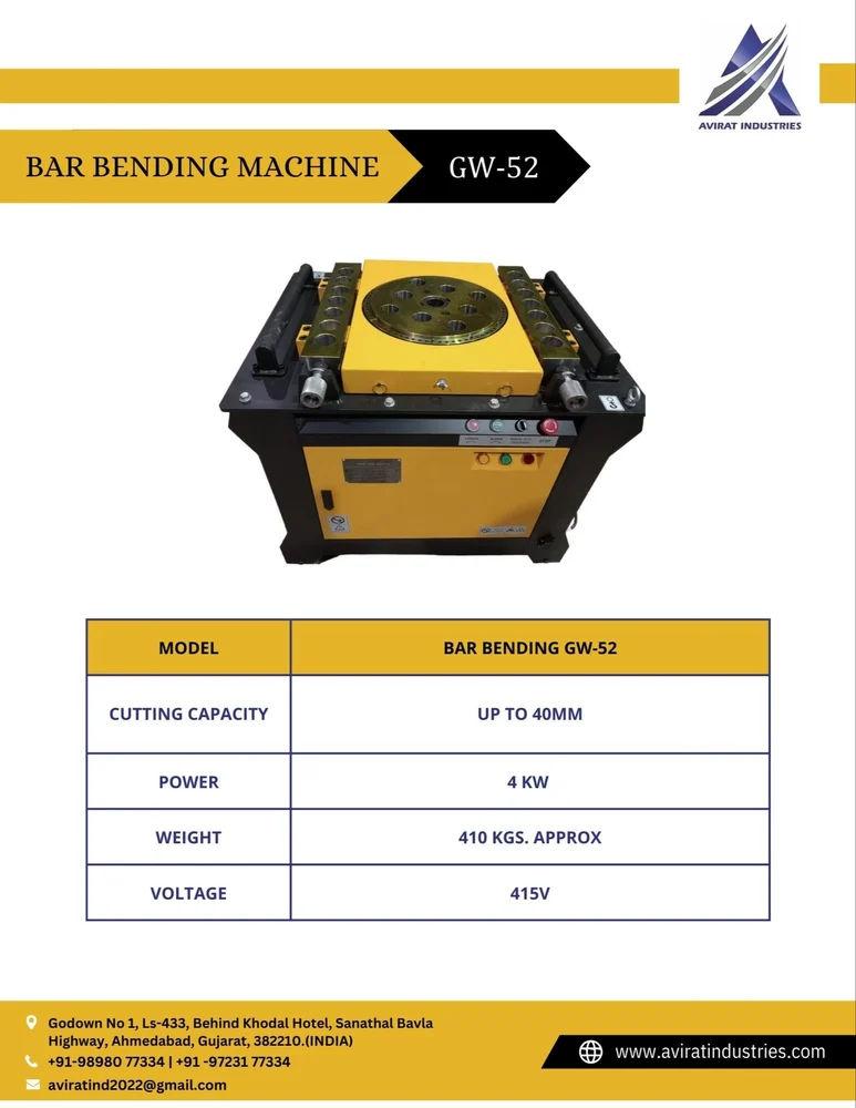 TMT GW-50J Bar Bending Machine, Automatic 4