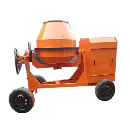 200L Mild Steel Cement Concrete Mixer Machine | 1 HP Electric Tilting Drum Mixer | 13 RPM Hand Fed M 1