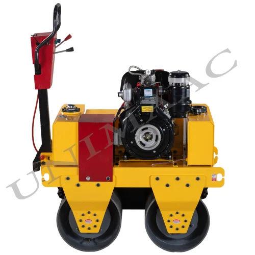 Unimaac 10HP Walk Behind Double Drum Roller | 425×600mm Soil & Asphalt Compactor