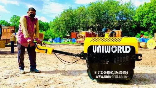 Uniworld Walk Behind Vibratory Roller | 9HP Double Drum Compactor 3 Ton Force