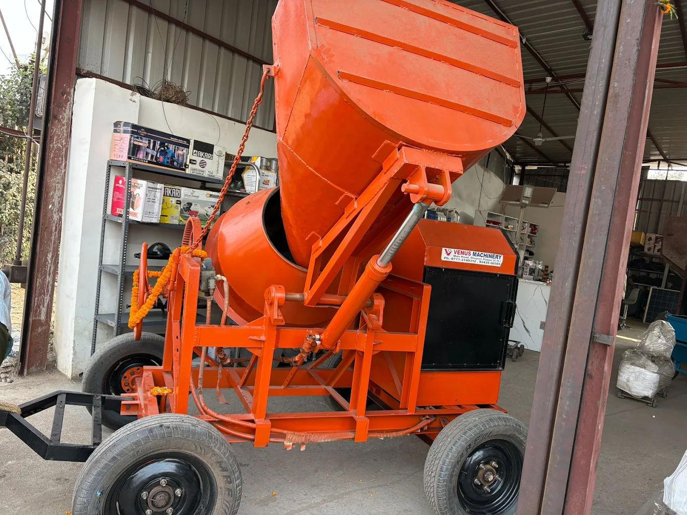 Concrete Mixer with Hopper Venus Machinery 1