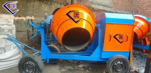 1.5 Bag Cement Mixer Machine – 500L Drum, 3 HP Motor, Mobile Tilting Type