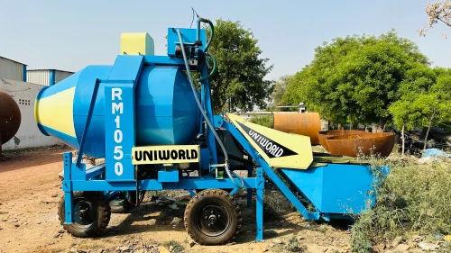 Uniworld RM 1050 Reverse Drum Mixer | 750L Semi-Automatic Concrete Mixer | 415V Electric Mixer