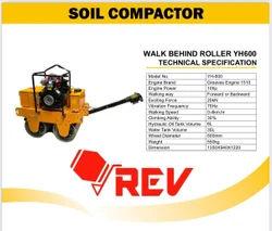 REV Greaves Walk Behind Double Drum Roller 2 Ton | 10HP Fully Hydraulic Road Compactor