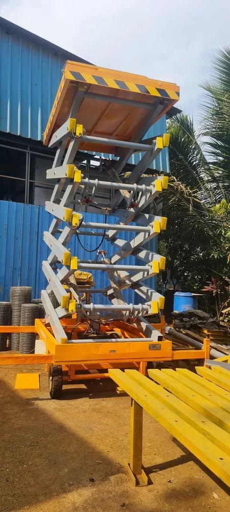 10 Mtr Manually Towable Scissor Lift – 500 Kg Hydraulic Mobile Aerial Work Platform 1