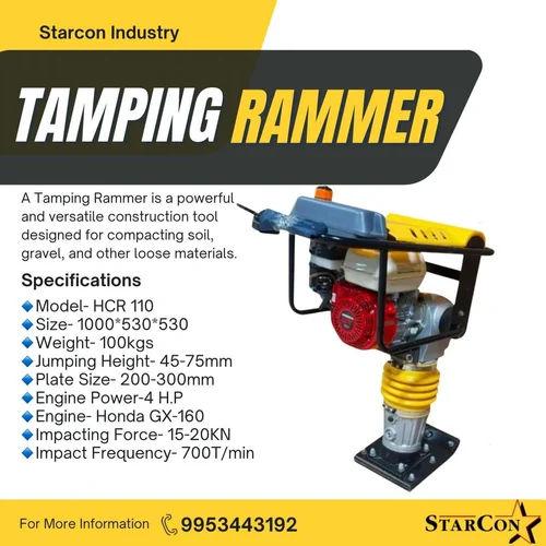 HCR110 Tamping Rammer with 5 HP Honda Engine | 20 kN Impact Force Soil Compactor