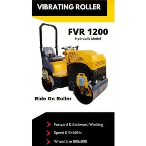 FVR1200 Ride On Vibratory Roller – 45 HP, 1200mm Drum, 1250mm Rolling Width