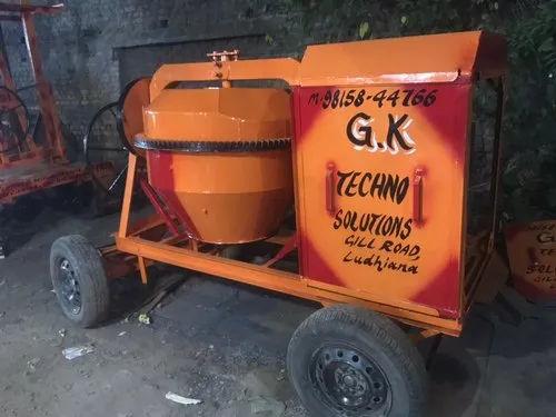 Concrete Mixer Machine 560L Capacity | Diesel Semi-Automatic Portable Mixer 13 r/min Heavy Duty
