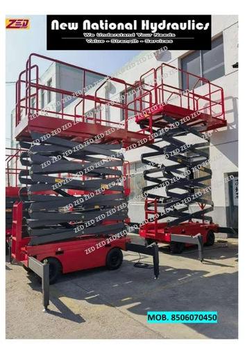 50 Feet Electric Scissor Lift | 0.5 Ton Capacity Hydraulic Industrial Lift 1