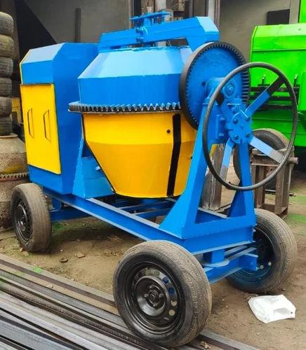 One Bag Concrete Mixer Machine with Kirloskar Engine – Diesel Tilting Drum, Heavy Duty MS Chassis