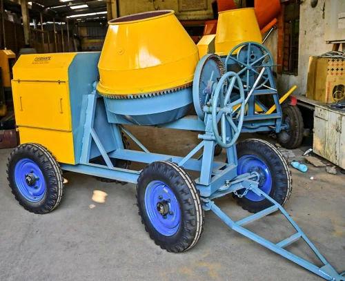 Reverse Drum Diesel Concrete Mixer 120 m³/hr – Heavy Duty Concrete Mixer Machine (Cast Iron)