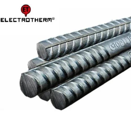 Electrotherm Fe 500 TMT Bars 6mm | Mild Steel 6m Length | High Strength Construction Steel