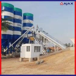 Ajax Ready Mix Concrete Plant 20 m³/hr | Diesel Semi-Automatic Tilting Drum Mixer